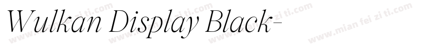 Wulkan Display Black字体转换